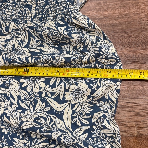 Patrons of peace teal floral strapless romper jumpsuit. Large NWT - Picture 8 of 10